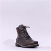 Rieker Laced Ankle Boot With Side Zip - Brown Combi